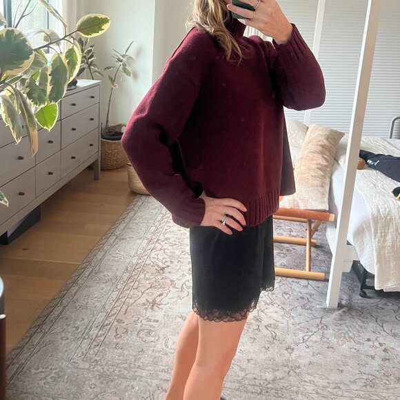 Zara Womens Maroon Boxy Sweater - XS - Picture 4 of 4